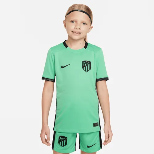 Atlético Madrid 2023/24 Stadium Third Older Kids' Nike Dri-FIT Football Shirt - Green - Polyester