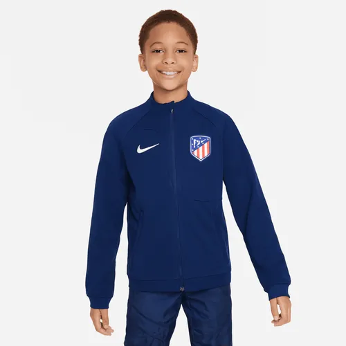 Atlético Madrid Academy Pro Older Kids' Knit Football Jacket - Blue - Polyester