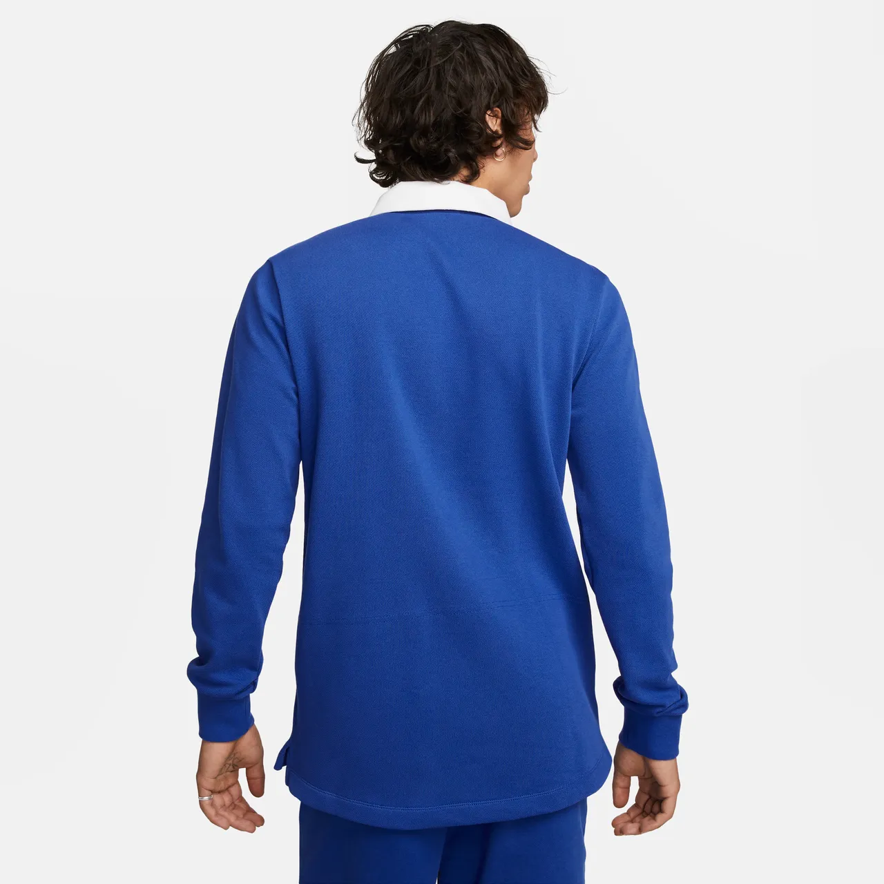 Atlético Madrid Men's Nike Long-Sleeve Polo - Blue - Polyester