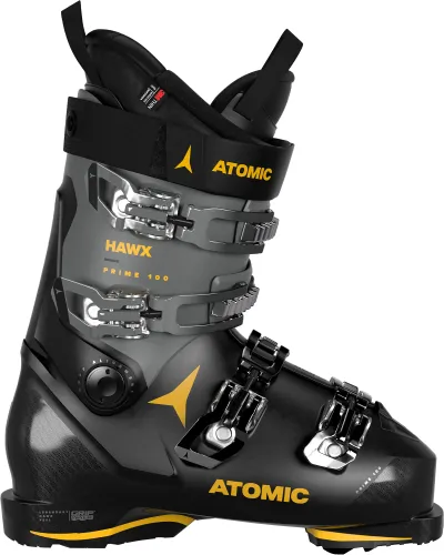 Atomic Hawx Prime 100 GW Men's Ski Boots 2024 - Black/Grey/Saffron MP 29.0