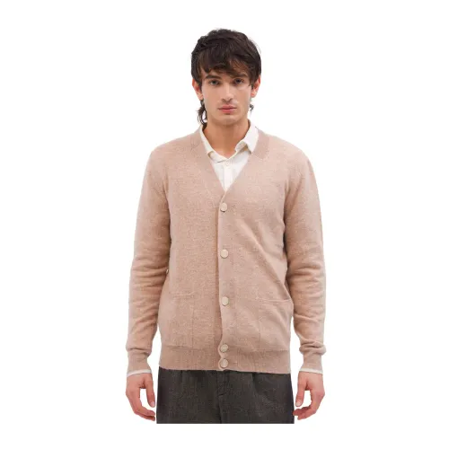 At.P.Co , Patch Pocket Cardigan in Beige ,Beige male, Sizes: