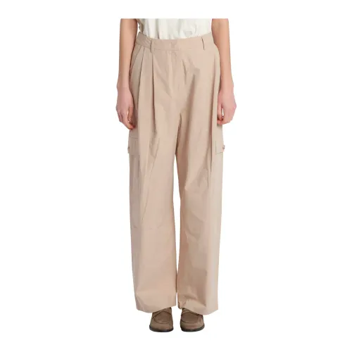 Attic and Barn , Cargo Pants in 100% Cotton ,Beige female, Sizes: