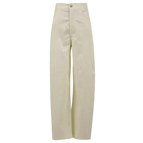 Attic and Barn , Cream Trousers Cortina Model Atpa015 ,Beige female, Sizes: