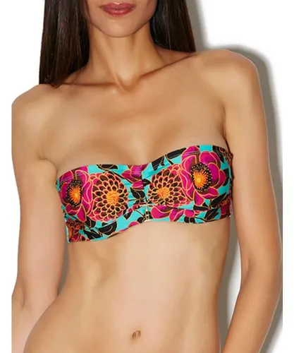 Aubade Womens AJ16 Songe Tropical Soft Bandeau Bikini Top - Multicolour
