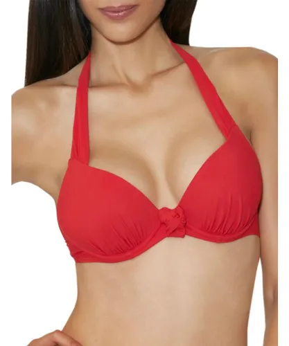 Aubade Womens ER08 Ocean Bow Plunge Bikini Top - Red