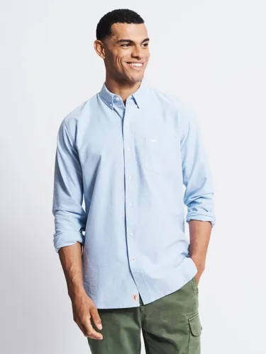 Aubin Aldridge Oxford Cotton Button Down Striped Shirt - Pale Blue - Male