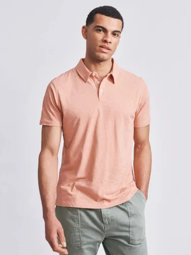 Aubin Arnold Linen Blend Polo Shirt - Clay - Male