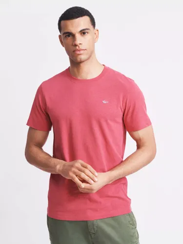 Aubin Hampton Cotton Linen T-Shirt - Raspberry - Male