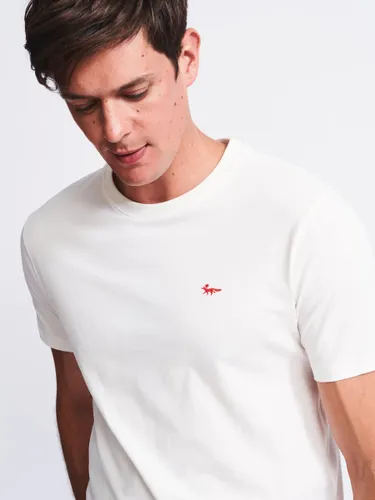 Aubin Logo Cotton T-shirt - Vintage White - Male