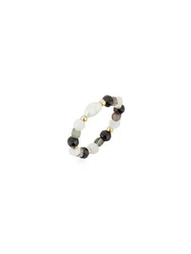 August Woods Gold and Black Stretch Ring - Gold