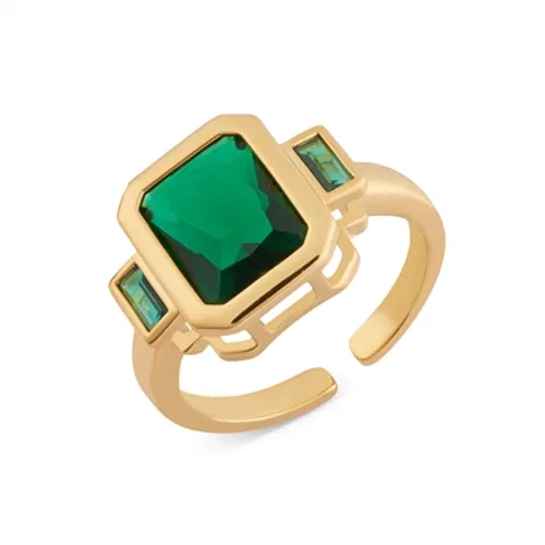 August Woods Gold and Green Open Ring - Gold