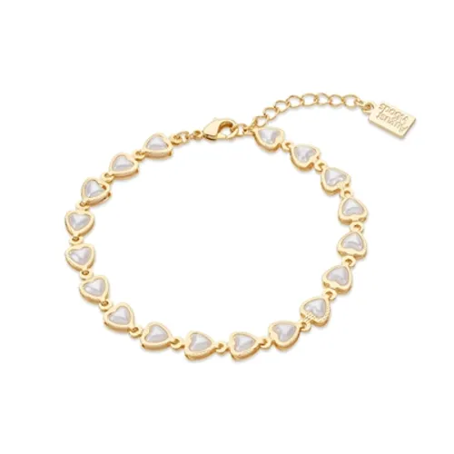 August Woods Gold and White Heart Bracelet - Gold