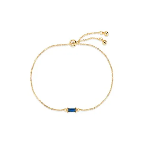 August Woods Gold & Blue Baguette Pull Bracelet - 20cm