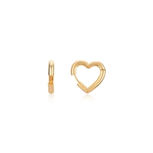 August Woods Gold Chunky Heart Earrings - Gold