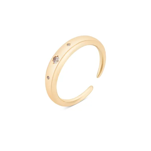 August Woods Gold Crystal Adjustable Star Ring - Gold
