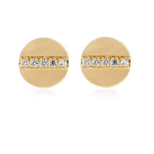 August Woods Gold Fine Crystal Stud Earrings