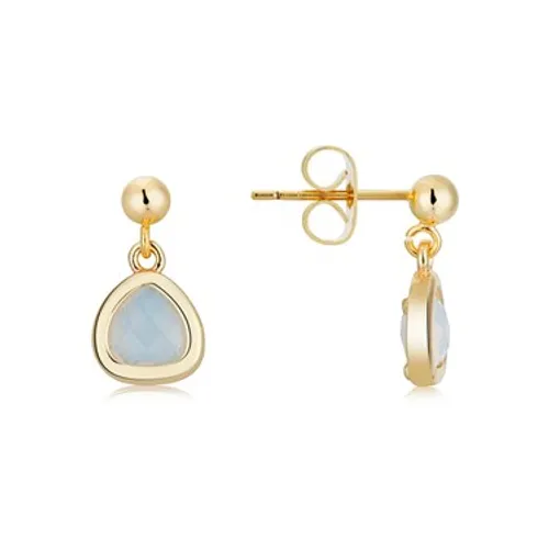 August Woods Gold + Opal Drop Earrings - Gold