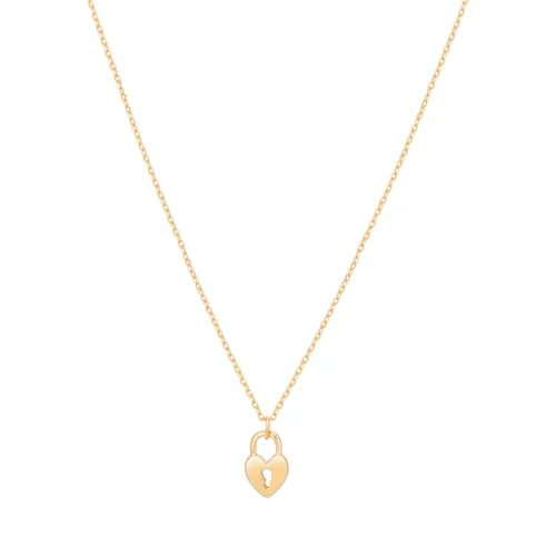 August Woods Gold Padlock Heart Pendant Necklace
