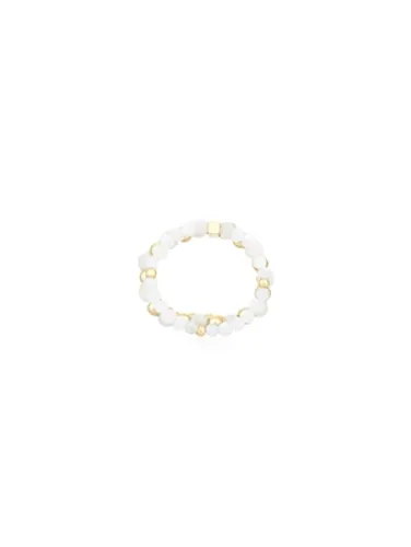 August Woods Gold Triple Stretch Beaded Ring - Gold