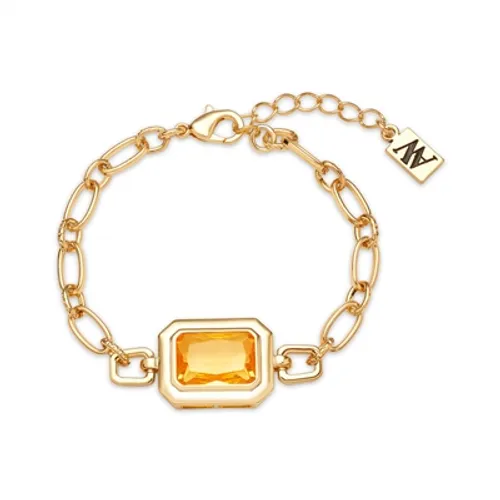 August Woods Gold Yellow Glass Cocktail Hour Bracelet - Gold