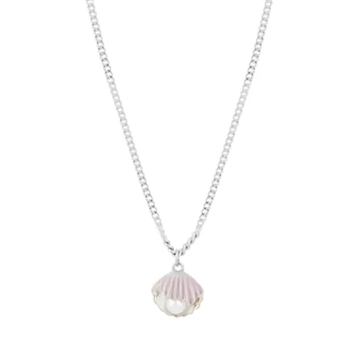 August Woods Silver Pearl Shell Pendant Necklace - Silver