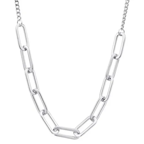 August Woods Silver Rectangle Link Necklace - Silver