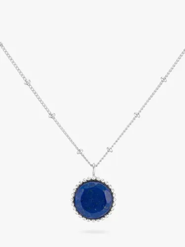 Auree Barcelona Birthstone Sterling Silver Necklace - Lapis Lazuli - September - Female