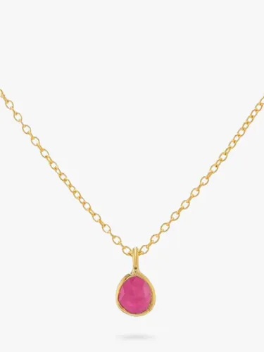 Auree Hampton Gold Vermeil Pendant Necklace - Gold/Ruby - Female