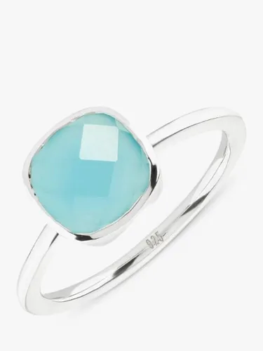 Auree Mondello Aqua Ring, Silver - Silver - Female - Size: L