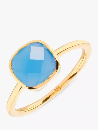 Auree Mondello Blue Chalcedony Ring, Gold - Gold - Female - Size: S