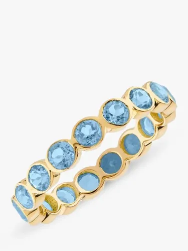 Auree Ortigia Topaz Band Ring, Blue/Gold - Blue/Gold - Female - Size: M