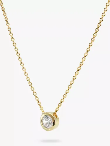 Auree Verona Solitaire Pendant Necklace, Gold - Gold - Female