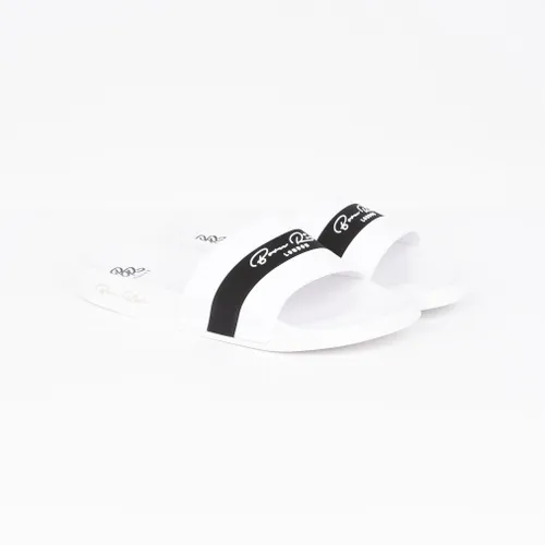 Aurelio Sliders White/Black - Size 9 / White/Black
