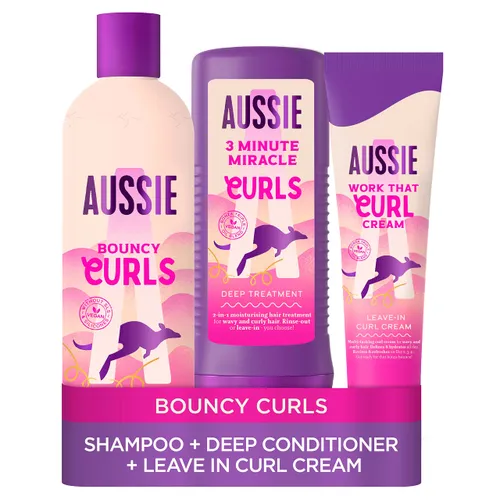 Aussie Curls Shampoo and Conditioner Set with Leave In