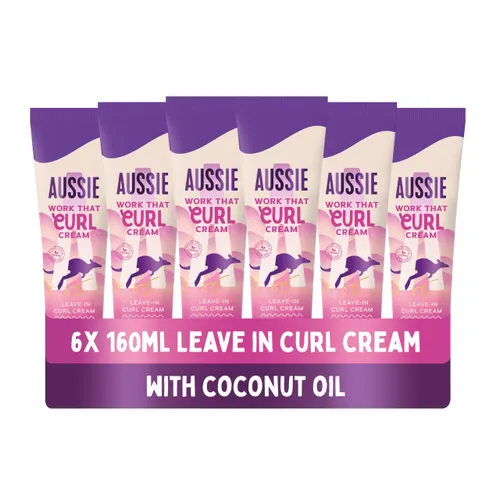 Aussie Work That Curl Defining Curl Cream | For Dry Curly &
