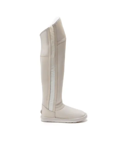 Australia Luxe Co Womens Nerio Satin Pale Boots - White Sheepskin