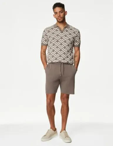 Autograph Mens Cotton Rich Knitted Shorts - MREG - Taupe, Taupe
