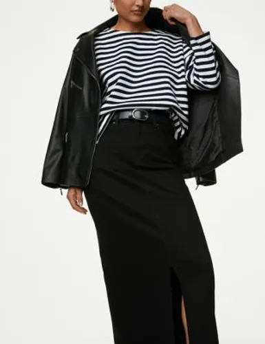 Autograph Womens Denim Maxi Skirt - 18 - Black, Black,Ocean