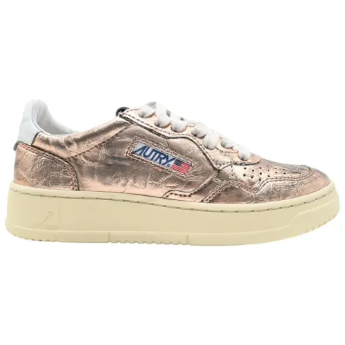 Autry , Golden Rose Low Leather Sneakers ,Multicolor male, Sizes: