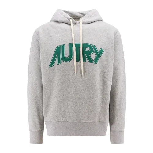 Autry , Logo Cotton Sweatshirt ,Gray male, Sizes: