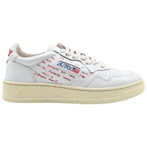 Autry , Low Women's Sneakers in White/Red ,Multicolor female, Sizes: