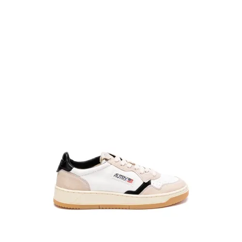 Autry , `Medalist Low` Leather Sneakers ,White male, Sizes: