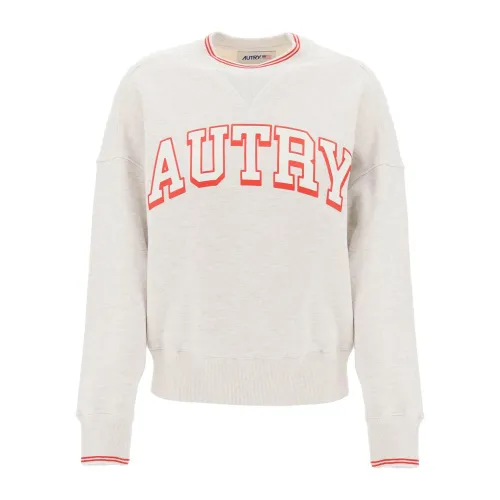 Autry , Oversized Varsity Sweatshirt ,Gray female, Sizes: