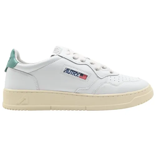 Autry , White Leather Low Top Sneakers ,White male, Sizes: