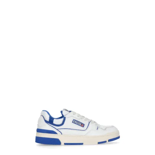 Autry , White Leather Sneakers with Embroidered Logo ,White male, Sizes: