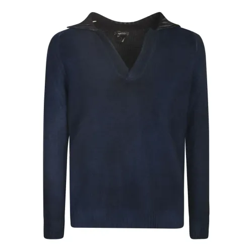 Avant Toi , Blue Sweaters for Men ,Blue male, Sizes: