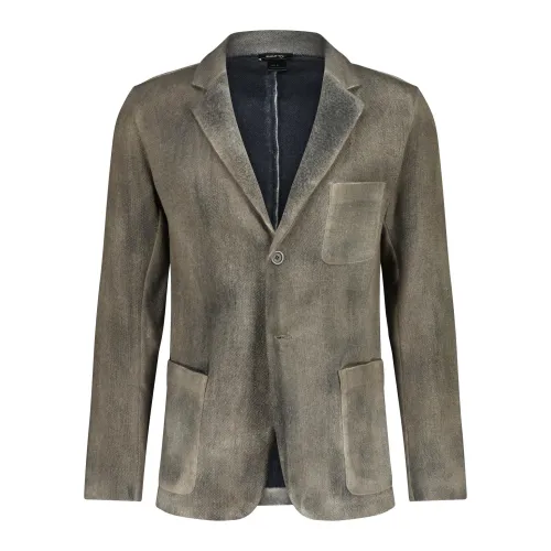Avant Toi , Classic Double-Breasted Blazer ,Green male, Sizes: