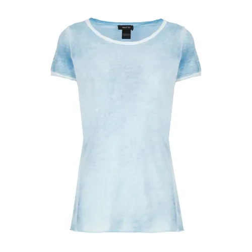 Avant Toi , Light Blue Cotton T-shirt for Women ,Blue female, Sizes: