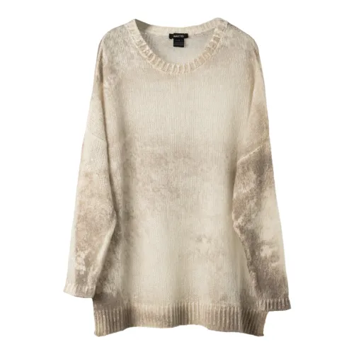 Avant Toi , Luxury Oversize Crew Neck Sweater ,Beige female, Sizes: