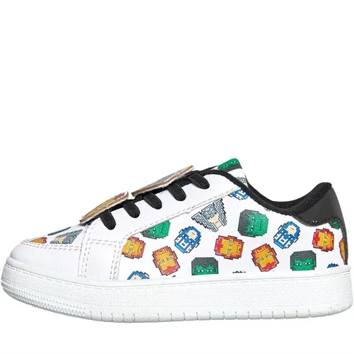 AVENGERS Boys Marvel Pennard Cupsole Trainers White